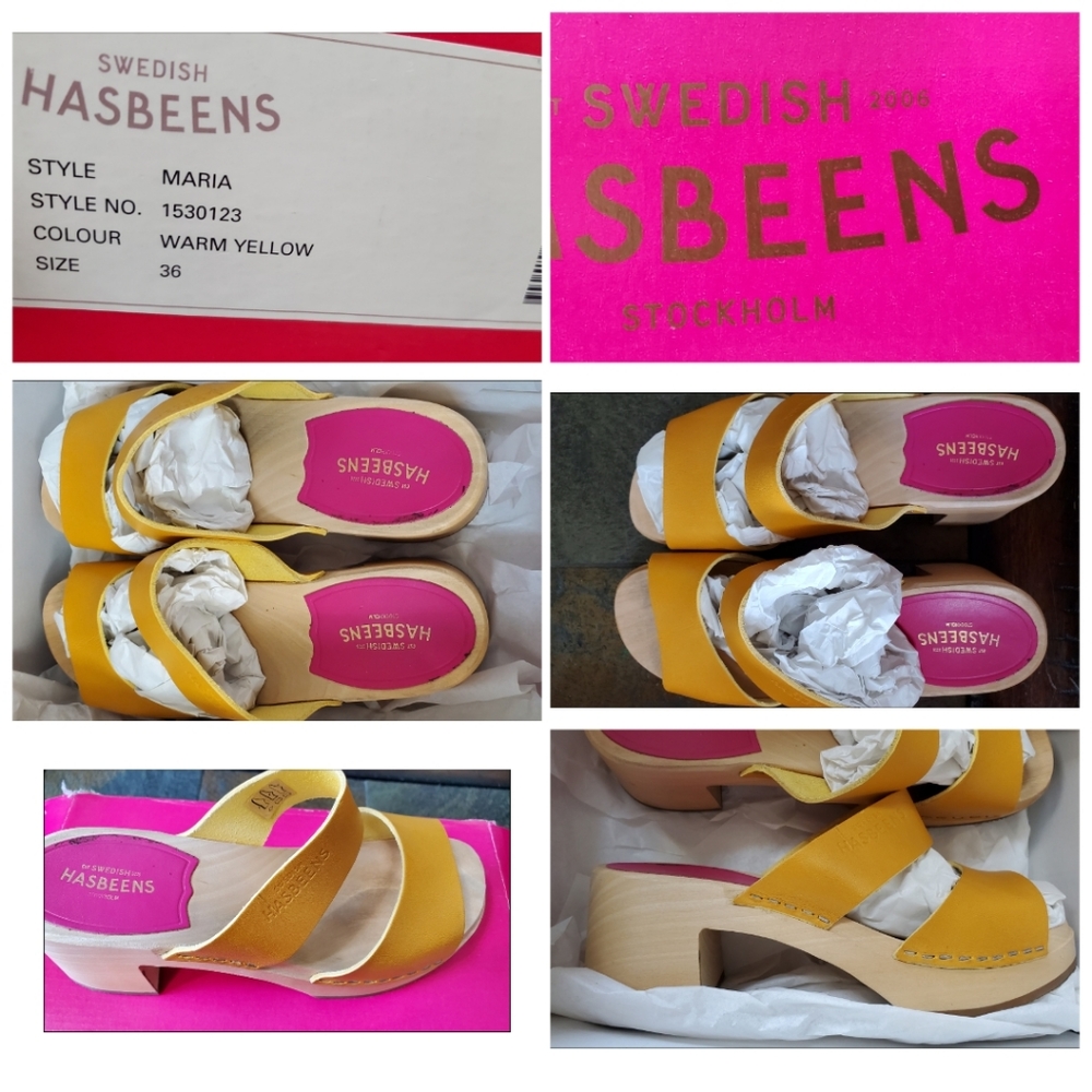 Sandals Hasbeens Yellow slip on